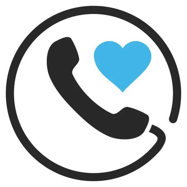 Icône vectorielle de téléphone amour — Image vectorielle