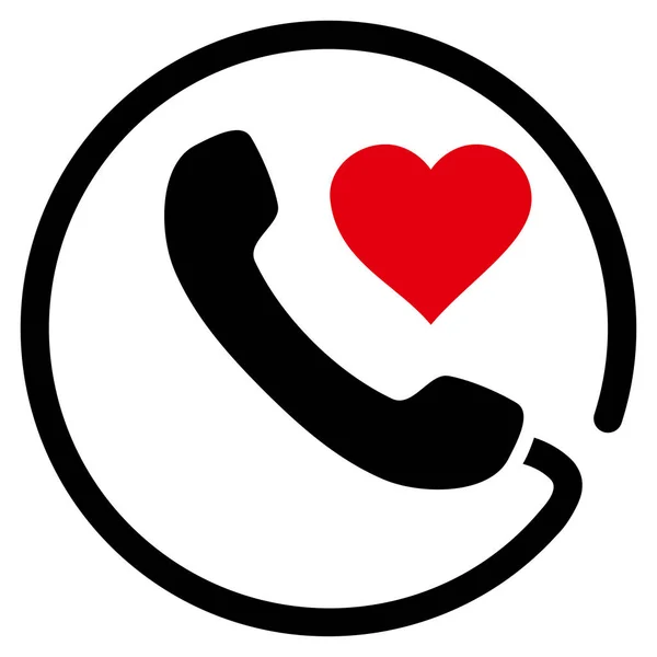 Liebe Telefon Vektor-Symbol — Stockvektor