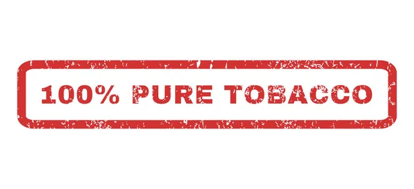 Selo de borracha de tabaco puro de 100% — Vetor de Stock