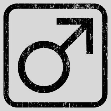 Mars erkek sembol simge kauçuk filigran