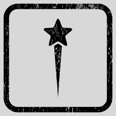 Başlangıç yıldız simgesi kauçuk filigran