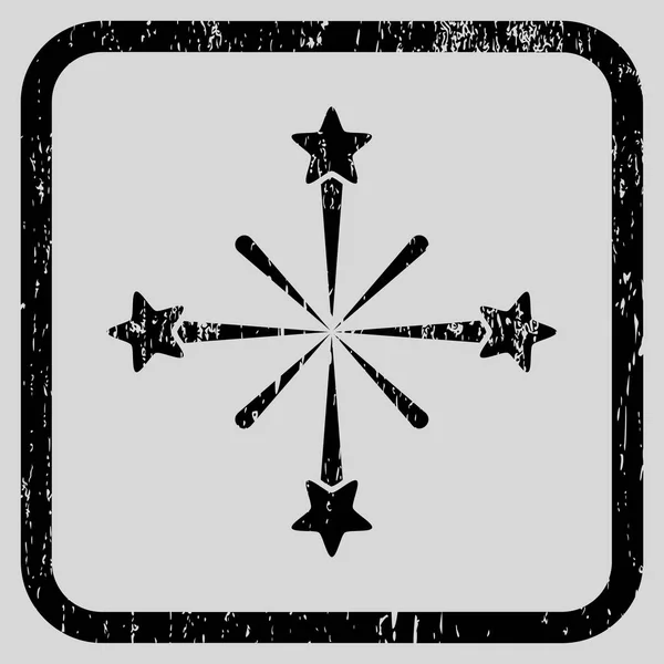 Icono de fuegos artificiales Marca de agua de goma — Archivo Imágenes Vectoriales