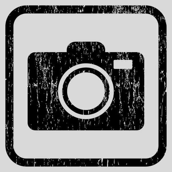 Foto câmera ícone de borracha marca d 'água — Vetor de Stock