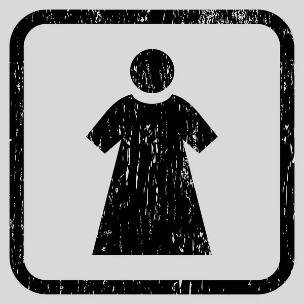 Femme Icône caoutchouc filigrane — Image vectorielle