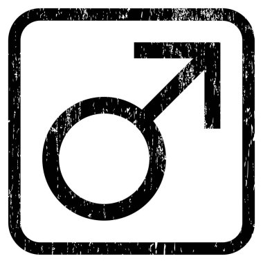 Mars erkek sembol simge kauçuk filigran