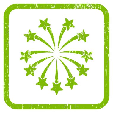 Küresel Fireworks simgesini kauçuk filigran