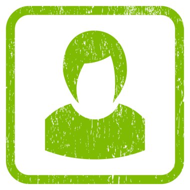 Kadın profili simgesini kauçuk filigran