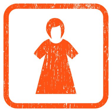 Bayan şekil kutsal kişilerin resmi lastik filigran