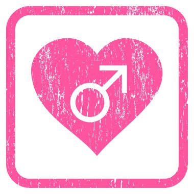 Erkek aşk kalp simgesi kauçuk filigran