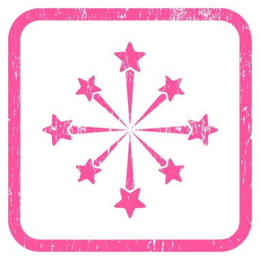 Yıldız patlaması Fireworks simgesini kauçuk filigran