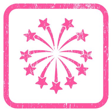 Küresel Fireworks simgesini kauçuk filigran