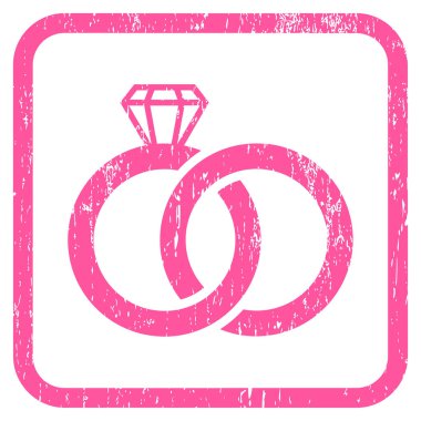 Alyans simgesi kauçuk filigran