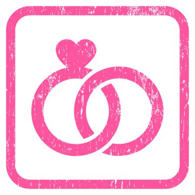 Alyans simgesi kauçuk filigran