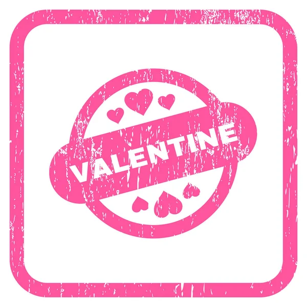 Valentine razítko pečeť ikonu gumy vodoznak — Stockový vektor