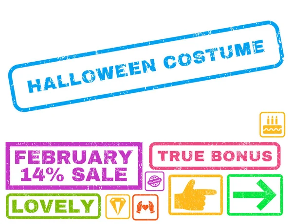 Halloween kostým razítko s bonusem — Stockový vektor