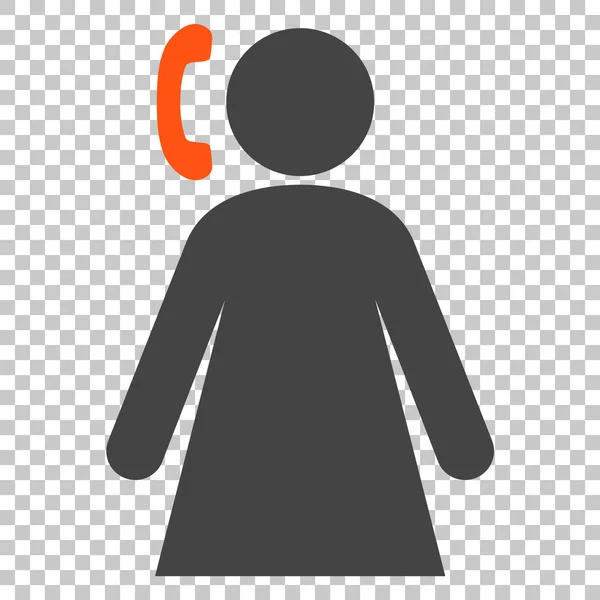 Wywołanie Woman Vector Icon — Wektor stockowy