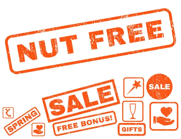 Nut ücretsiz lastik damgası Bonus ile — Stok Vektör