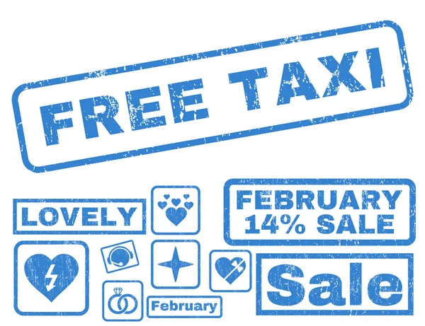 Бесплатная резиновая марка такси с бонусом — стоковый вектор