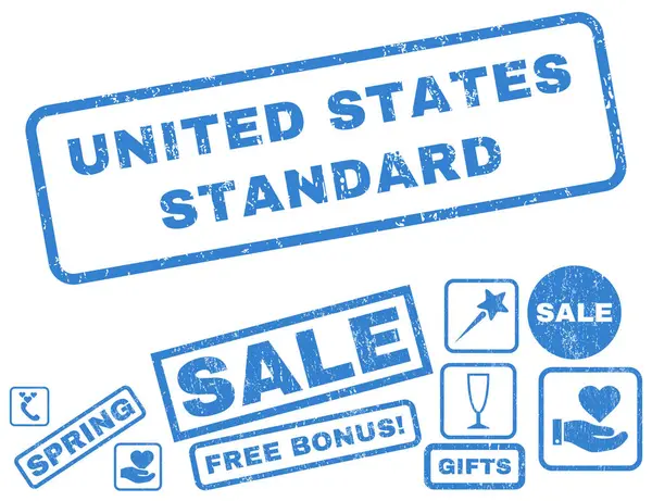 United States Standard Rubber Stamp with Bonus — Stock Vector