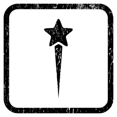 Başlangıç yıldız simgesi kauçuk filigran