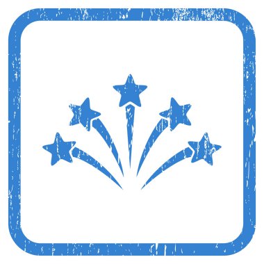 Havai fişek seri çekim simgesi kauçuk filigran