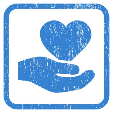 Aşk kalp teklif el simgesi kauçuk filigran