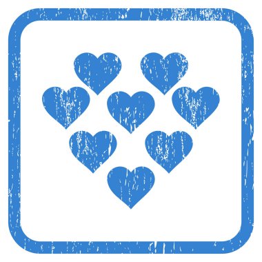 Güzel kalpler simgesi kauçuk filigran