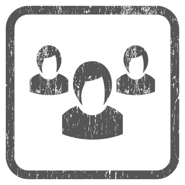 Kadın grup simgesi kauçuk filigran