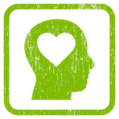 Kafa simgesi kauçuk filigran seviyorum