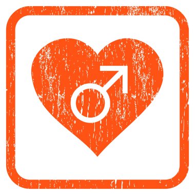 Erkek aşk kalp simgesi kauçuk filigran