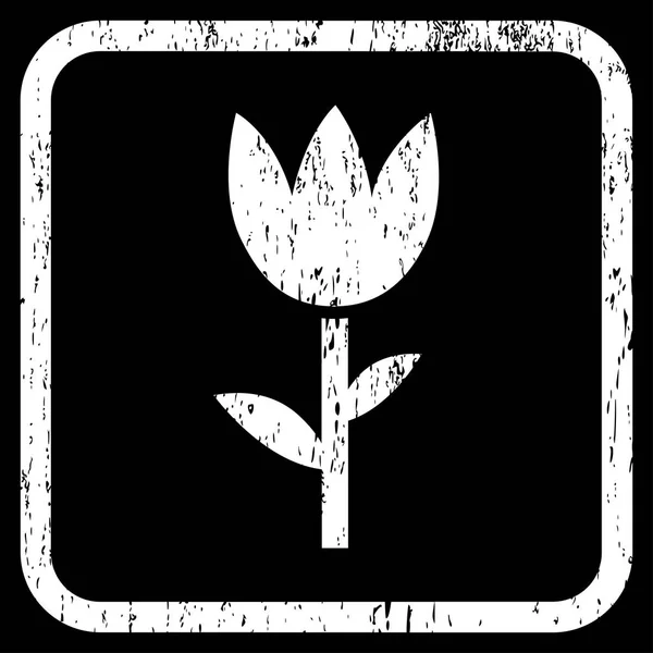 Тюльпан значок гумові водяного знака — стоковий вектор