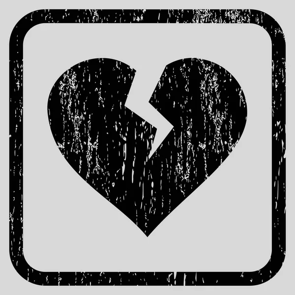 Pause cardiaque Icône caoutchouc filigrane — Image vectorielle