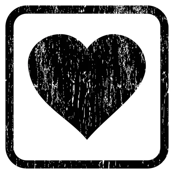 Sevgililer kalp simgesi kauçuk filigran — Stok Vektör