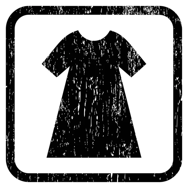 Mujer vestido icono de goma marca de agua — Vector de stock