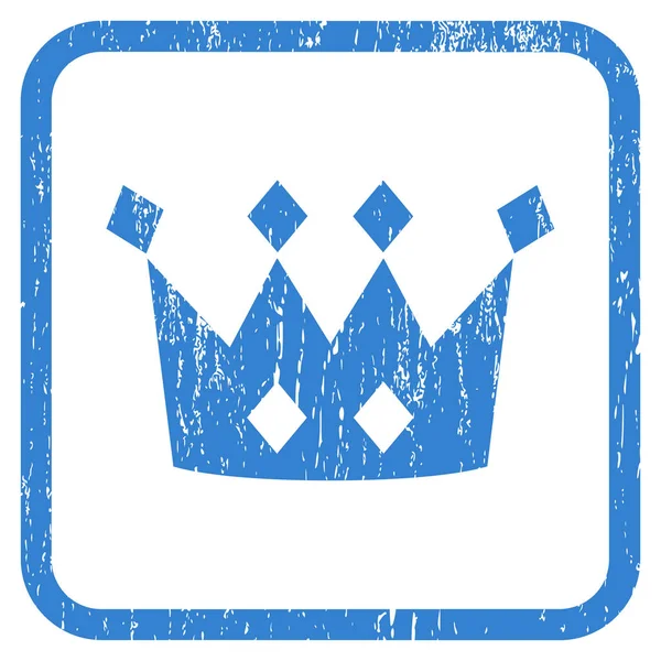 Корона значок гумові водяного знака — стоковий вектор