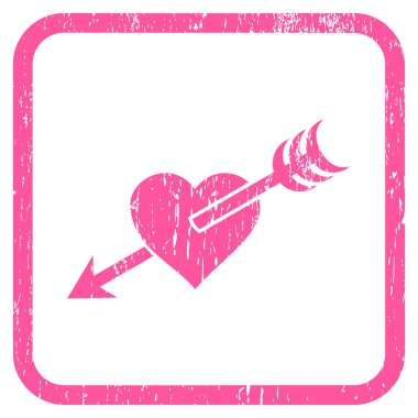 Ok kalp simgesi kauçuk filigran