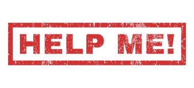 Yardım etmek beni ünlem lastik damgası