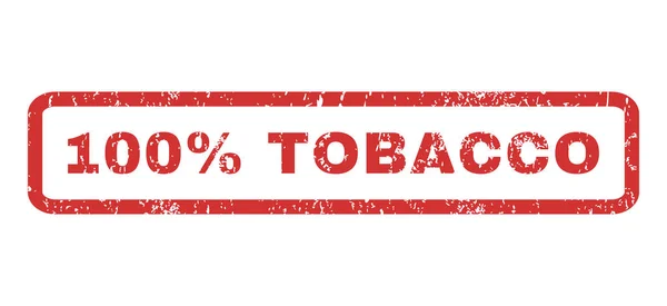 100 pour cent timbre en caoutchouc de tabac — Image vectorielle
