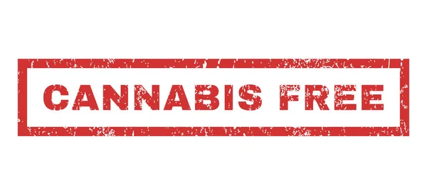 Timbre en caoutchouc sans cannabis — Image vectorielle