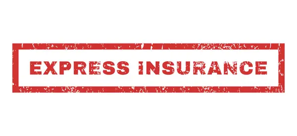 Express Insurance Rubber Stamp — Stock Vector