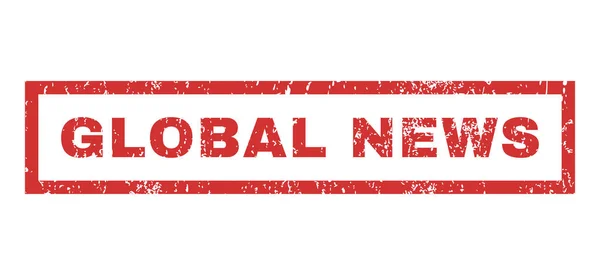 Global News Timbre en caoutchouc — Image vectorielle