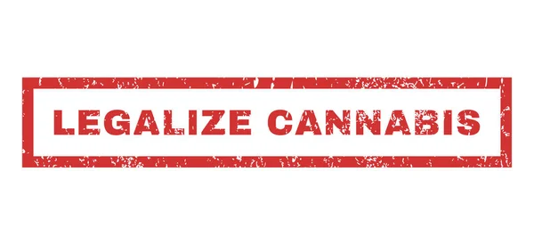 Legalizar sello de goma de cannabis — Vector de stock