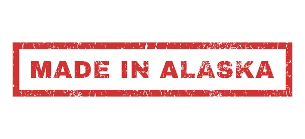 Fabriqué en Alaska Timbre en caoutchouc — Image vectorielle