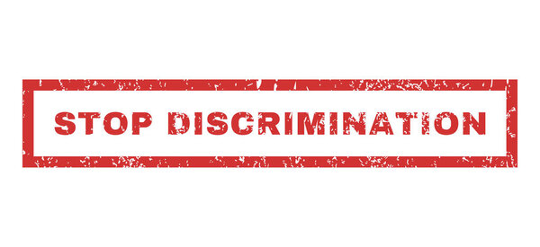 Остановить дискриминацию Резиновая печать
