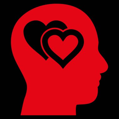 Zihin vektör simgesinde seviyorum