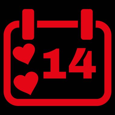 Sevgililer takvim gün vektör simgesi