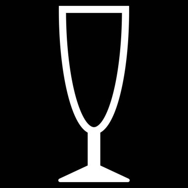 Boş şarap kadehi vektör simgesi