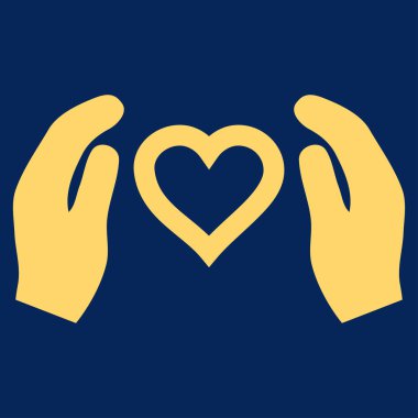 Aşk bakım el vektör simgesi