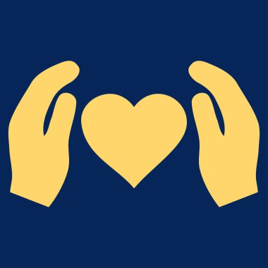 Aşk bakım el vektör simgesi