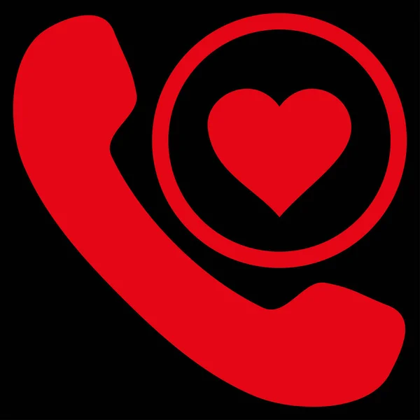 Amor Telefone Chamada Vector Ícone —  Vetores de Stock